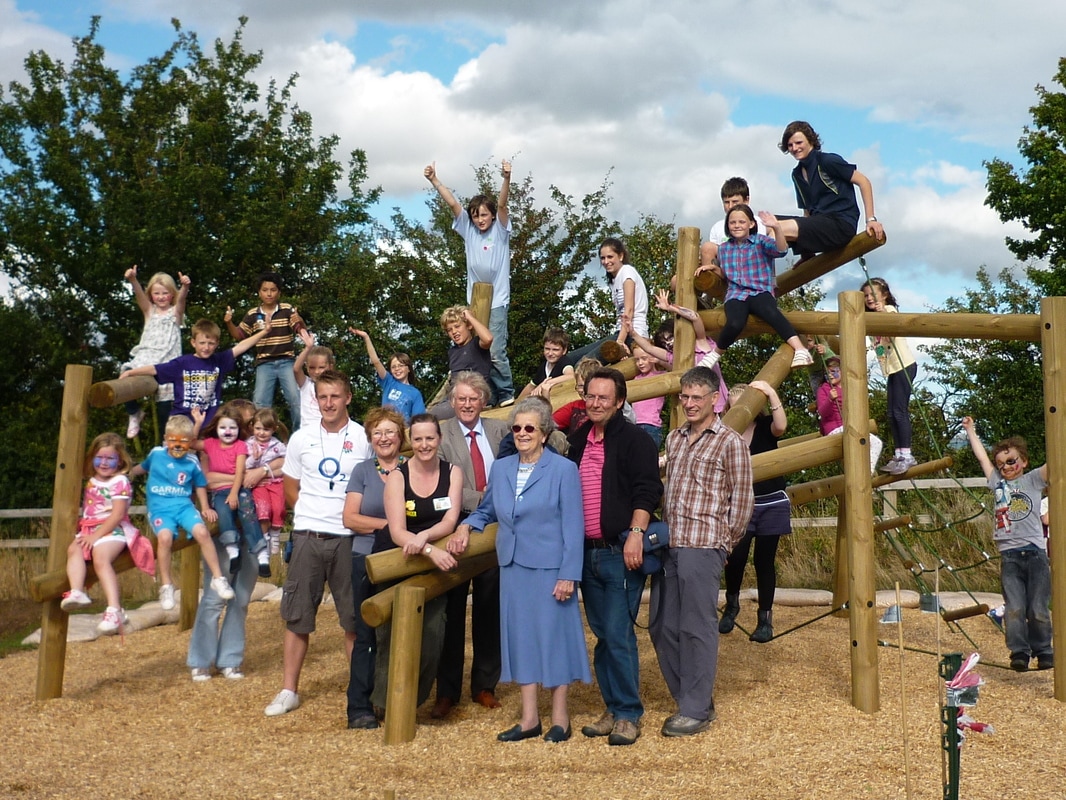 Members of the community at the opening of the recreation area